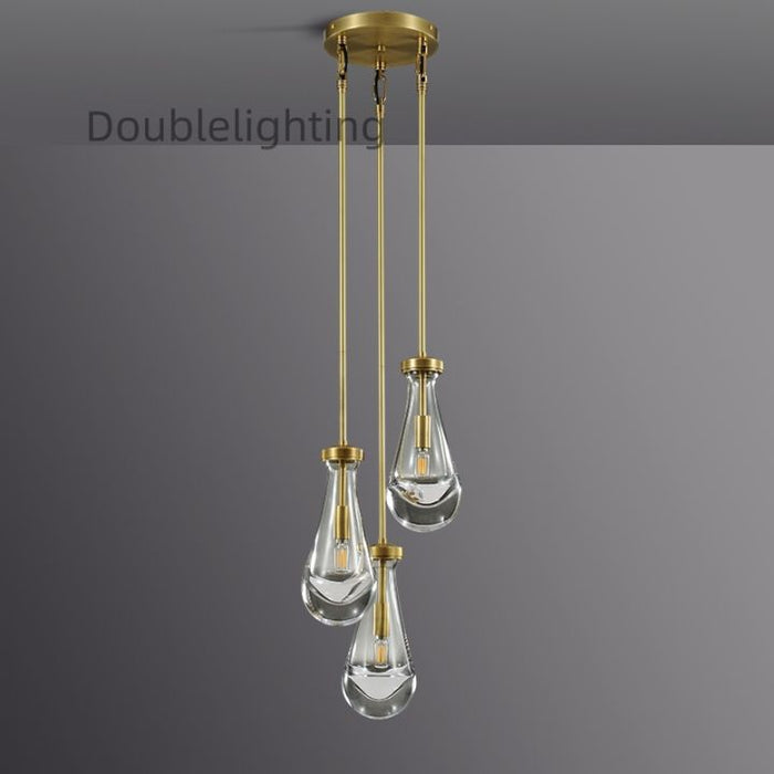 Raindrops 3-Light Rod Round Chandelier