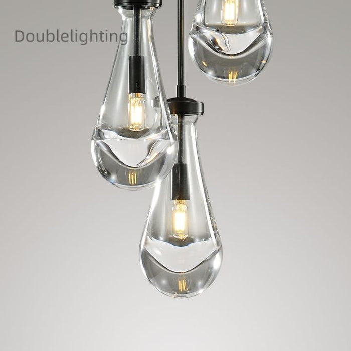 Raindrops 3-Light Rod Round Chandelier