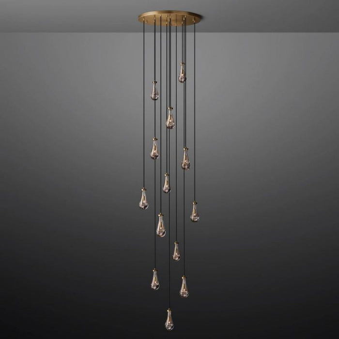 Raindrop Round Chandelier 36"