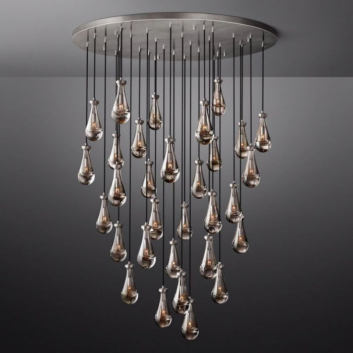 Raindrop Round Chandelier 60"