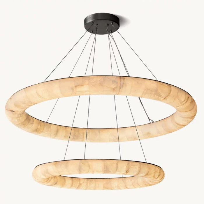 Rivage Lisse Two-Tiered Round Chandelier 61″D