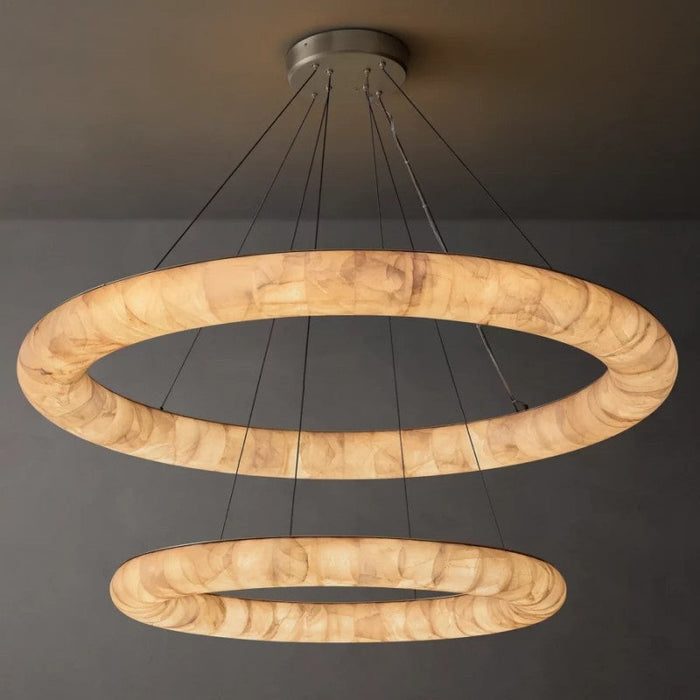 Rivage Lisse Two-Tiered Round Chandelier 61″D