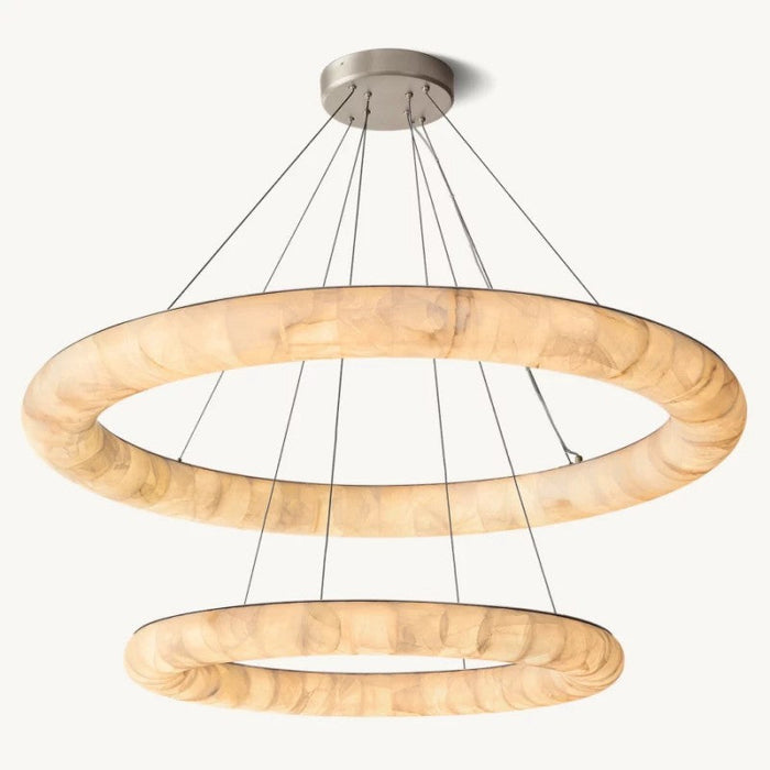 Rivage Lisse Two-Tiered Round Chandelier 61″D