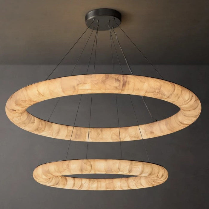 Rivage Lisse Two-Tiered Round Chandelier 61″D