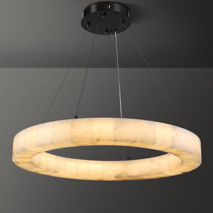 Derive Round Calcite Chandelier 31"