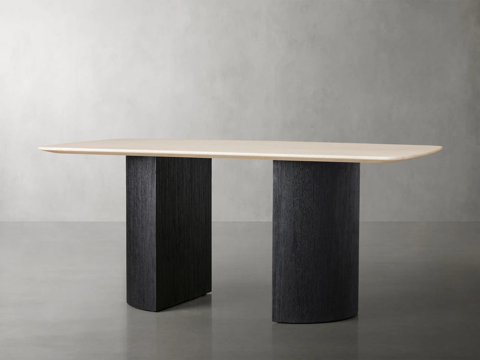 Saint Germain Stone Dining Table with Dauphine Base