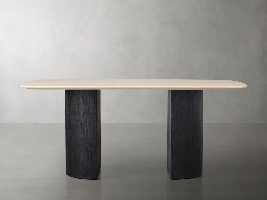 Saint Germain Stone Dining Table with Dauphine Base