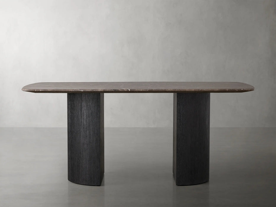 Saint Germain Stone Dining Table with Dauphine Base