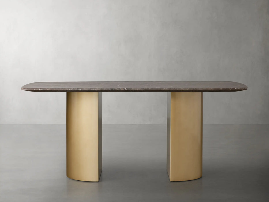 Saint Germain Stone Dining Table with Dauphine Base