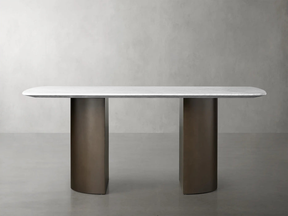 Saint Germain Stone Dining Table with Dauphine Base