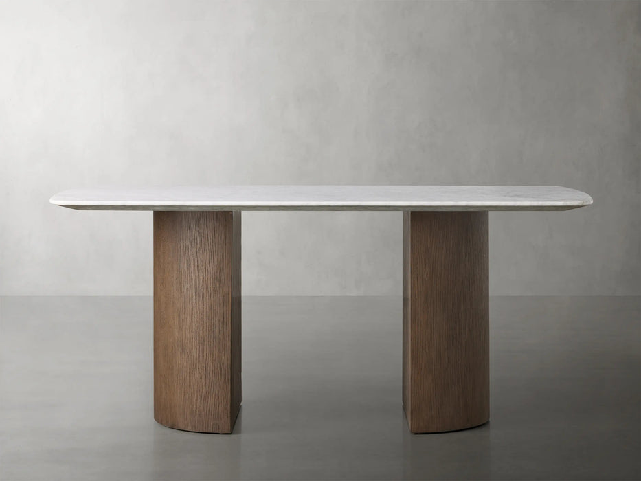 Saint Germain Stone Dining Table with Dauphine Base