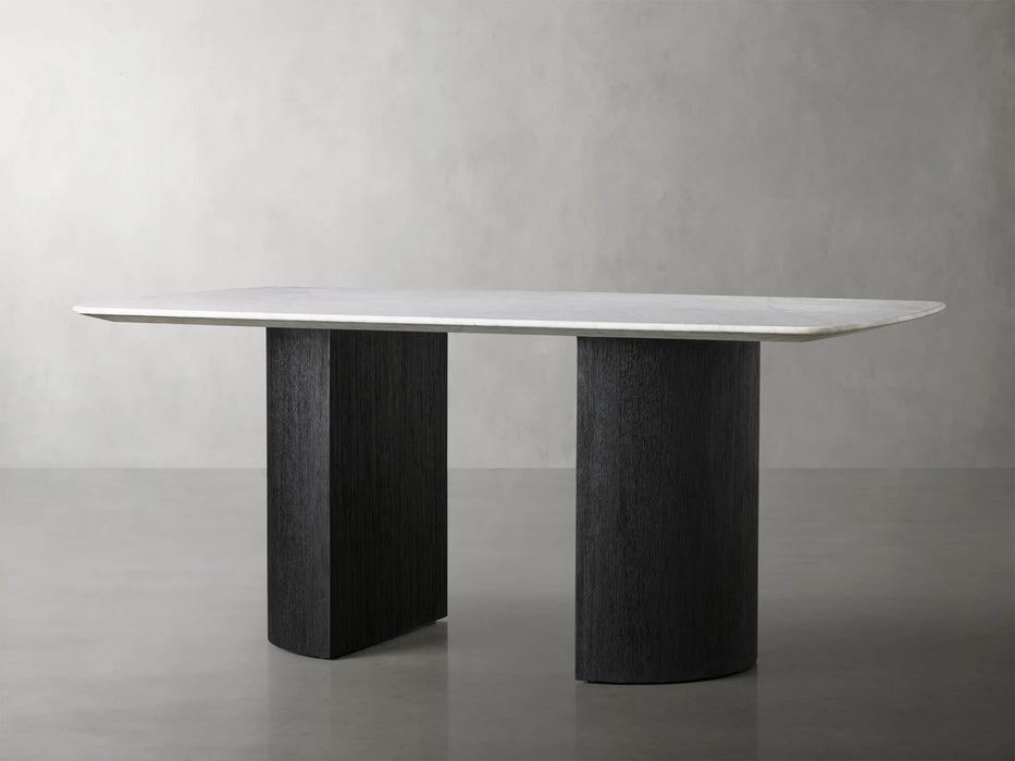 Saint Germain Stone Dining Table with Dauphine Base