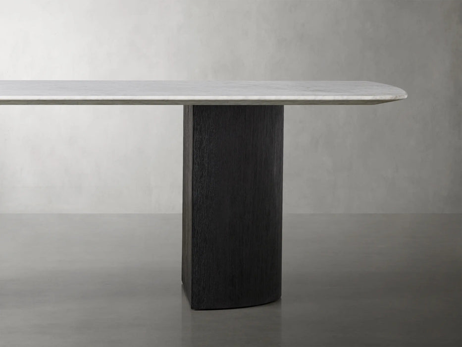 Saint Germain Stone Dining Table with Dauphine Base