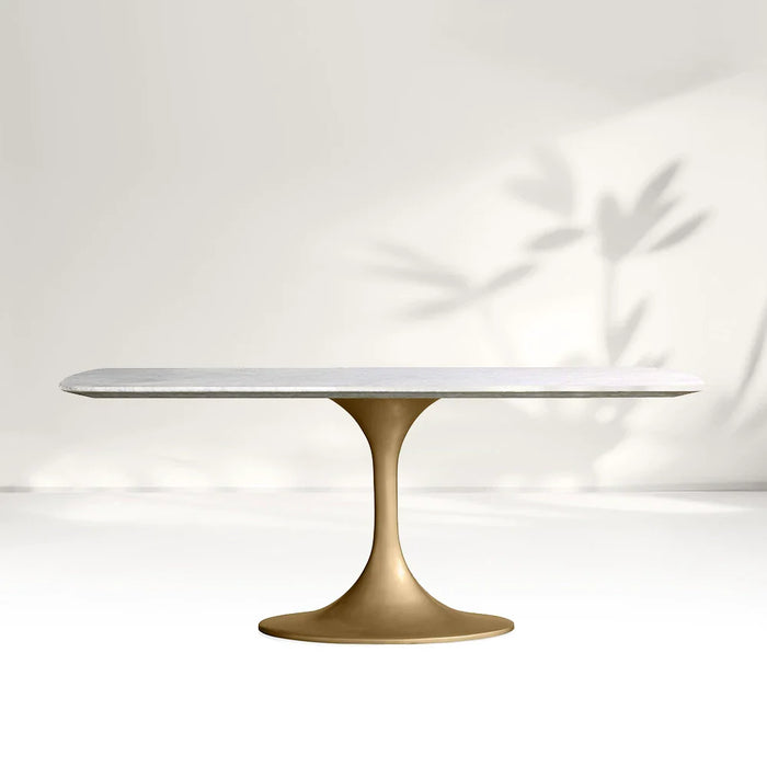 Saint Germain Stone Dining Table with Launette Base