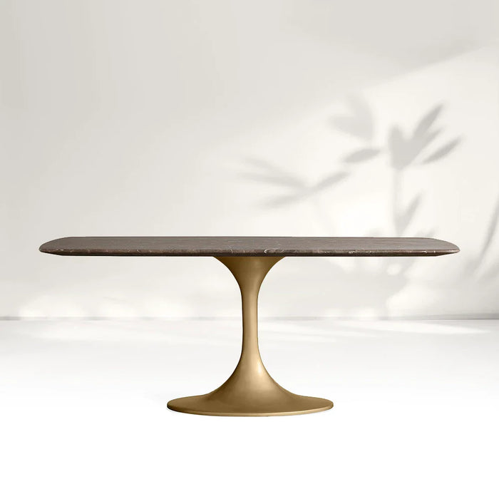 Saint Germain Stone Dining Table with Launette Base