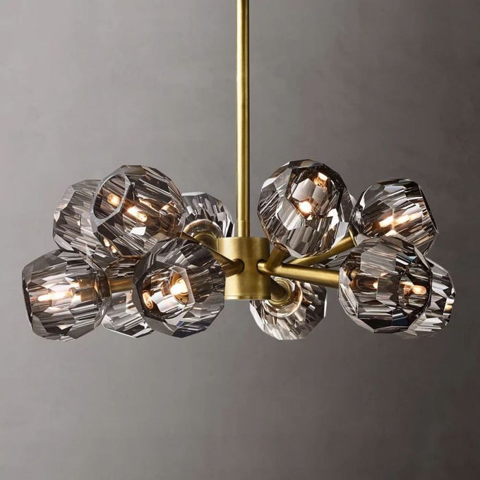 Crysball Round Chandelier 24"