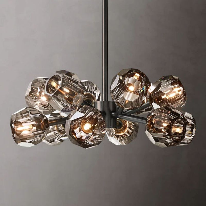 Crysball Round Chandelier 24"