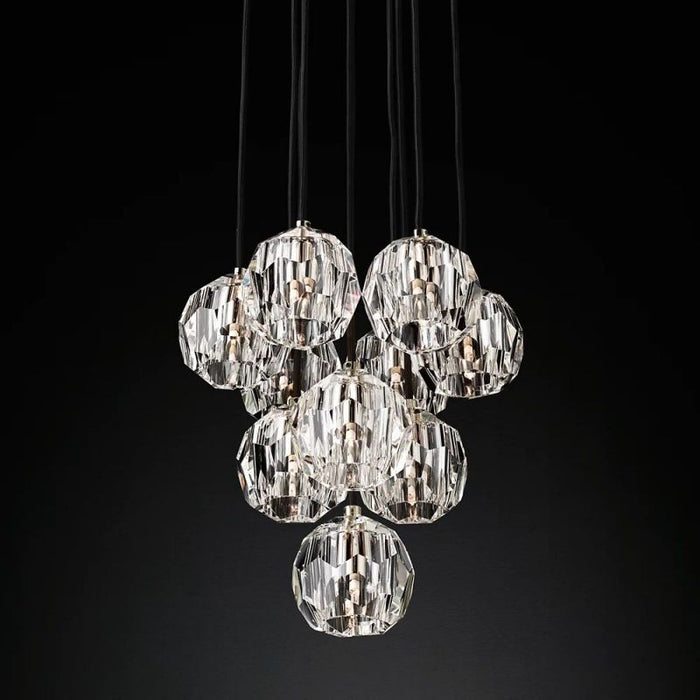 Crysball Cluster Round Chandelier 14"