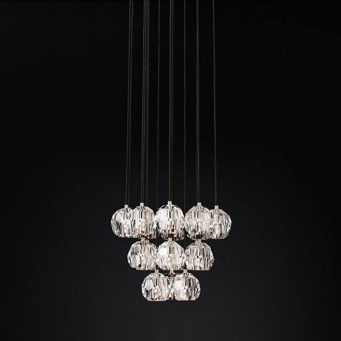 Crysball Cluster Round Chandelier 19"