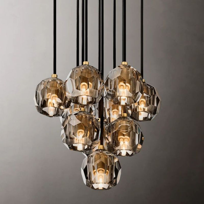 Crysball Cluster Round Chandelier 14"