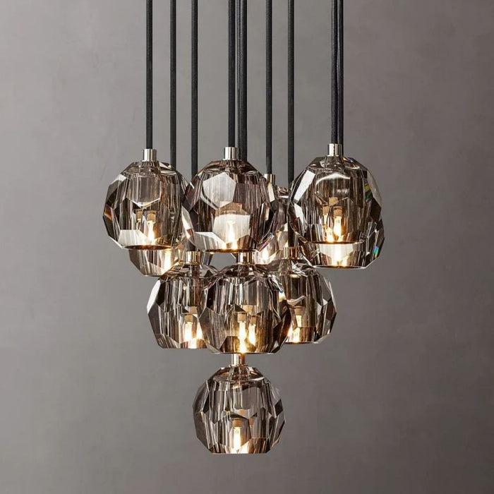 Crysball Cluster Round Chandelier 14"