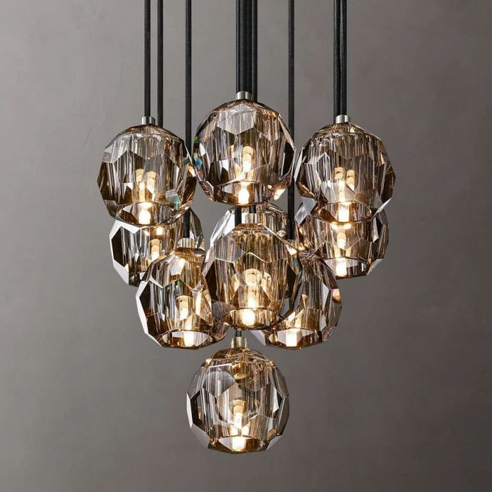 Crysball Cluster Round Chandelier 14"