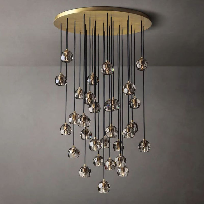 Crysball Cluster Round Chandelier 40"