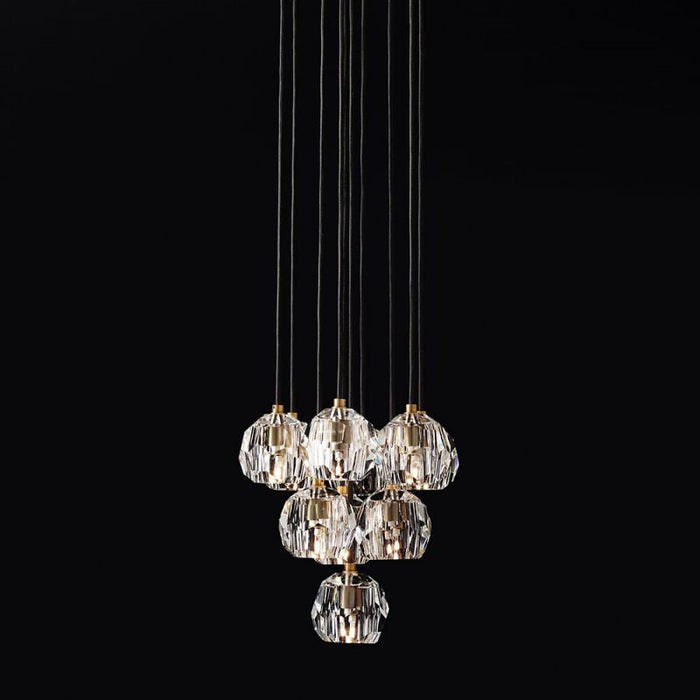 Crysball Cluster Round Chandelier 14"