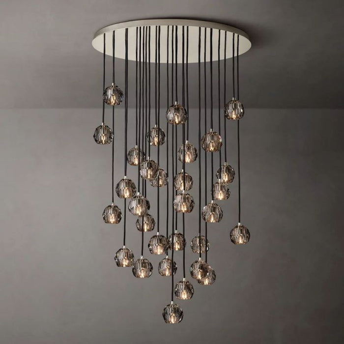 Crysball Cluster Round Chandelier 40"