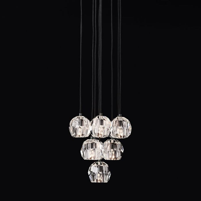 Crysball Cluster Round Chandelier 14"