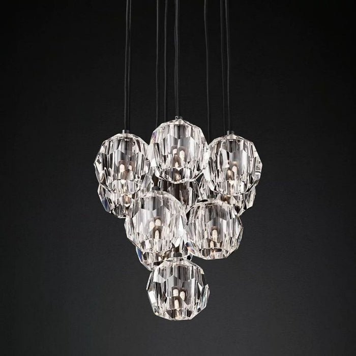 Crysball Cluster Round Chandelier 14"