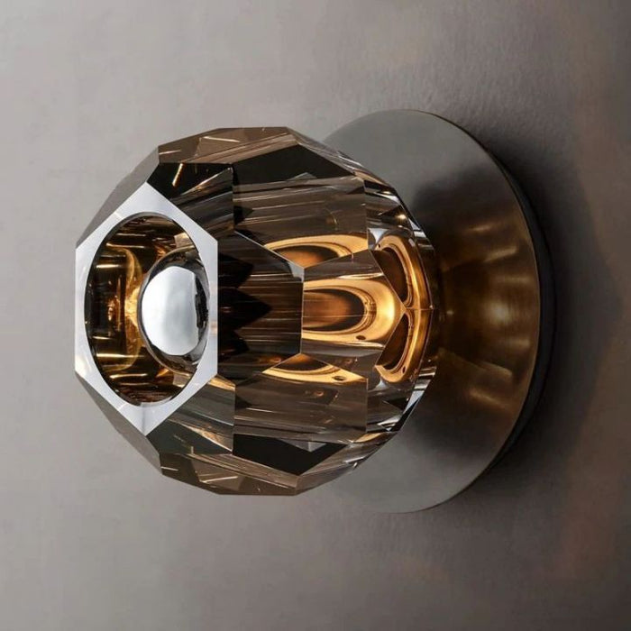 Crysball Smoke Glass Petite Wall Sconce