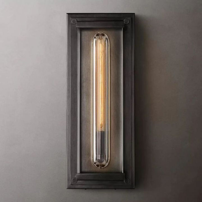 Starry Outdoor Rectangular Grand Wall Sconce