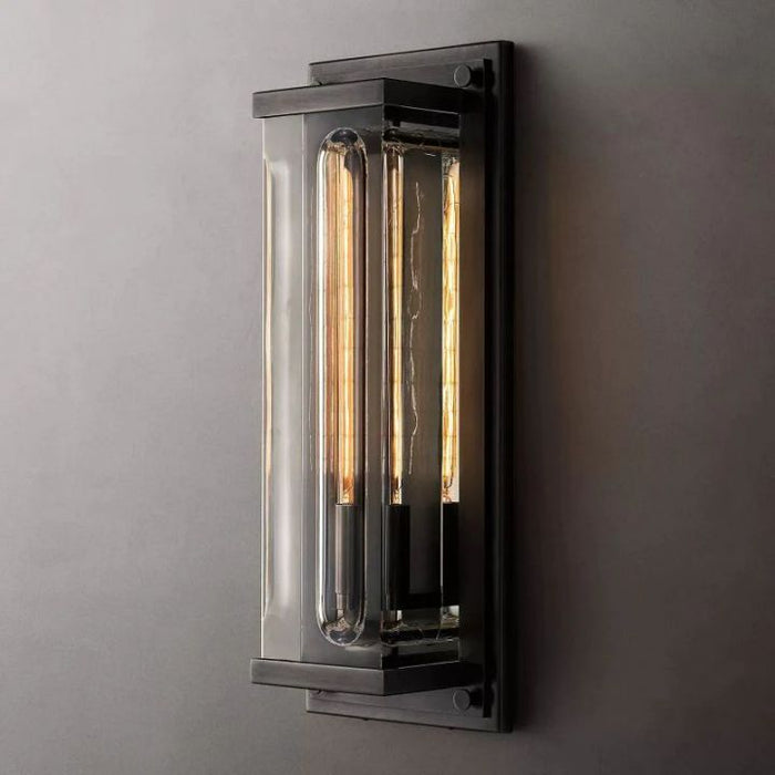 Starry Outdoor Rectangular Grand Wall Sconce