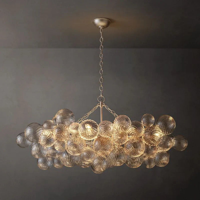 Tara Linear Glass Ball Chandelier 51 "