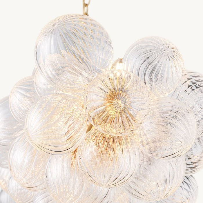 Tara Linear Glass Ball Chandelier 51 "