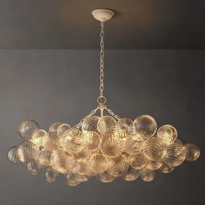 Tara Linear Glass Ball Chandelier 51 "