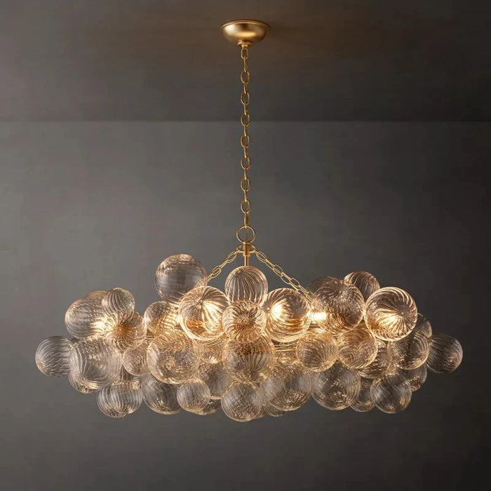 Tara Linear Glass Ball Chandelier 51 "