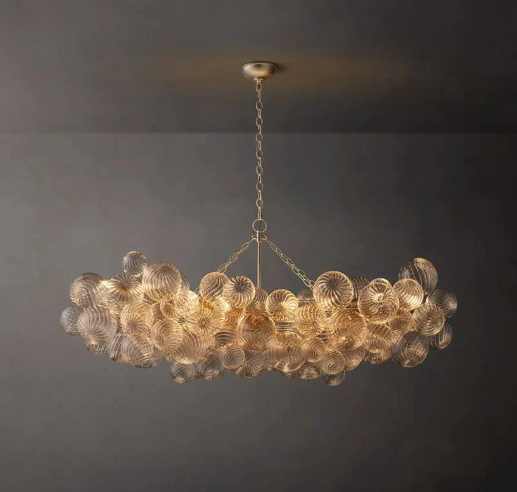 Tara Linear Glass Ball Chandelier 63 "