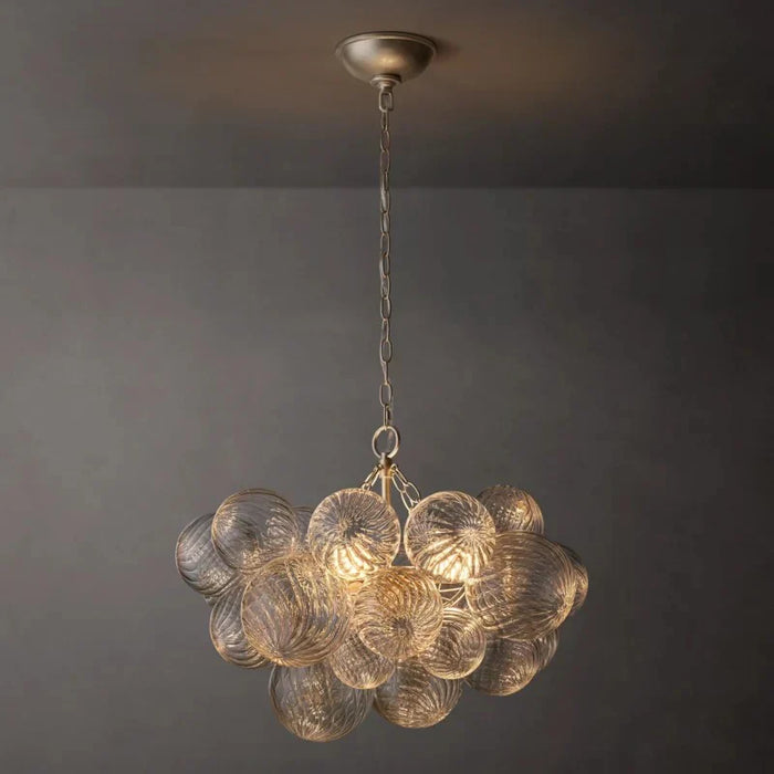 Tara Round Glass Ball Chandelier 24"