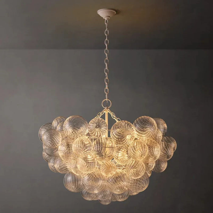 Tara Round Glass Ball Chandelier 33"