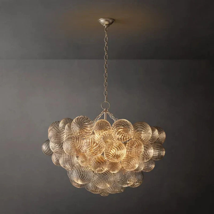 Tara Round Glass Ball Chandelier 33"