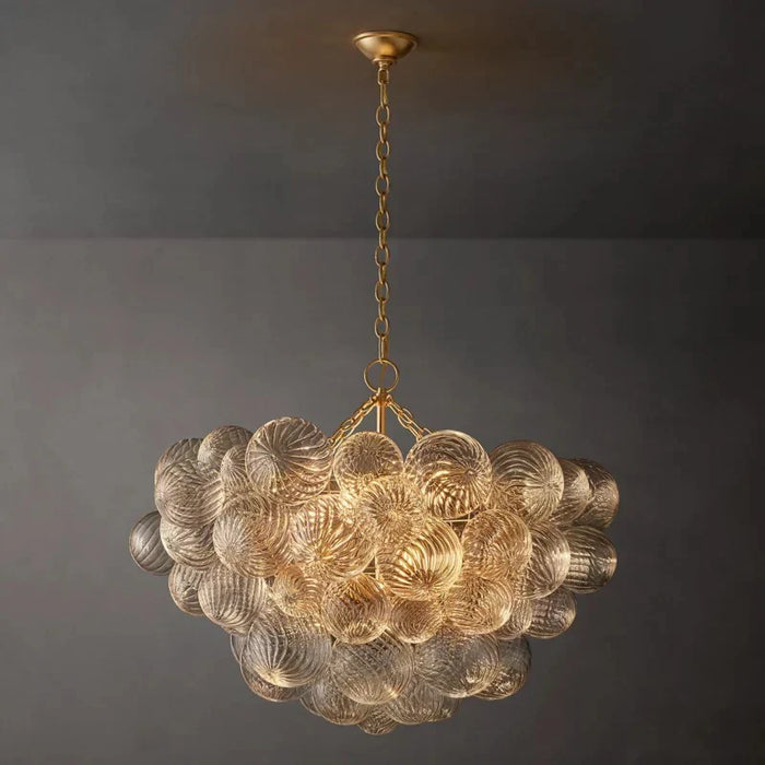 Tara Round Glass Ball Chandelier 33"