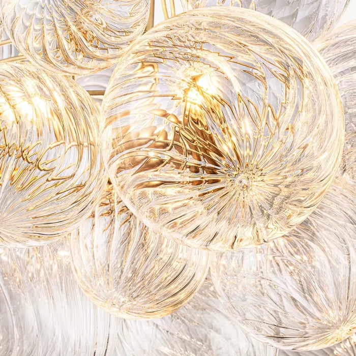 Tara Round Glass Ball Chandelier 33"