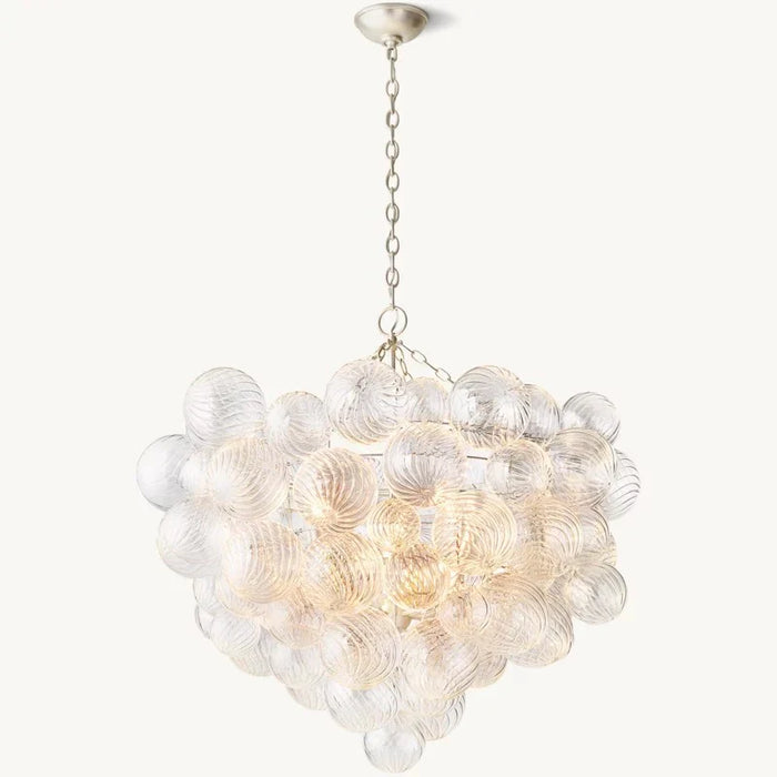 Tara Round Glass Ball Chandelier 33"