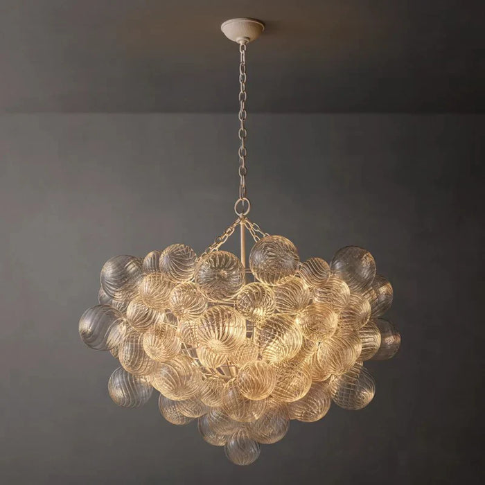 Tara Round Glass Ball Chandelier 38"