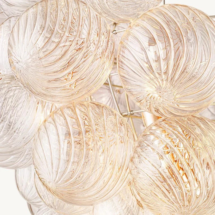 Tara Round Glass Ball Chandelier 38"