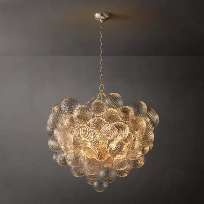 Tara Round Glass Ball Chandelier 38"