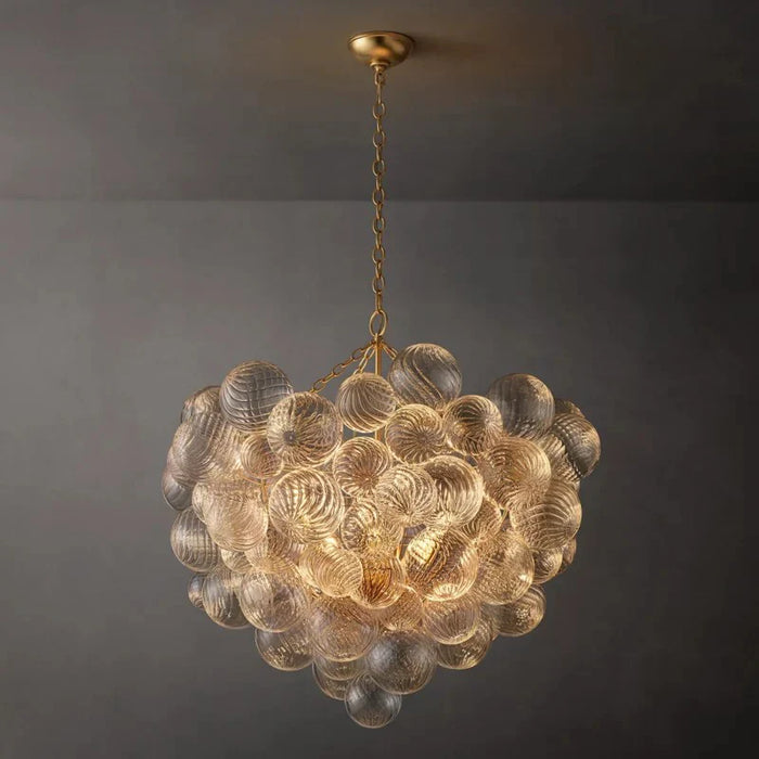 Tara Round Glass Ball Chandelier 38"