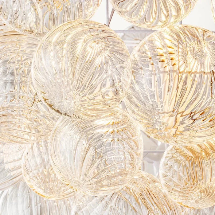 Tara Round Glass Ball Chandelier 38"